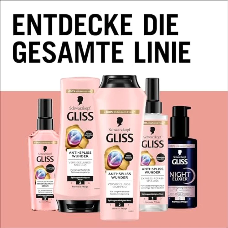 GLISS KUR Haarshampoo GLISS KUR Haarshampoo Anti-Spliss Wunder Haarshampoo 250 ml – Bild 9
