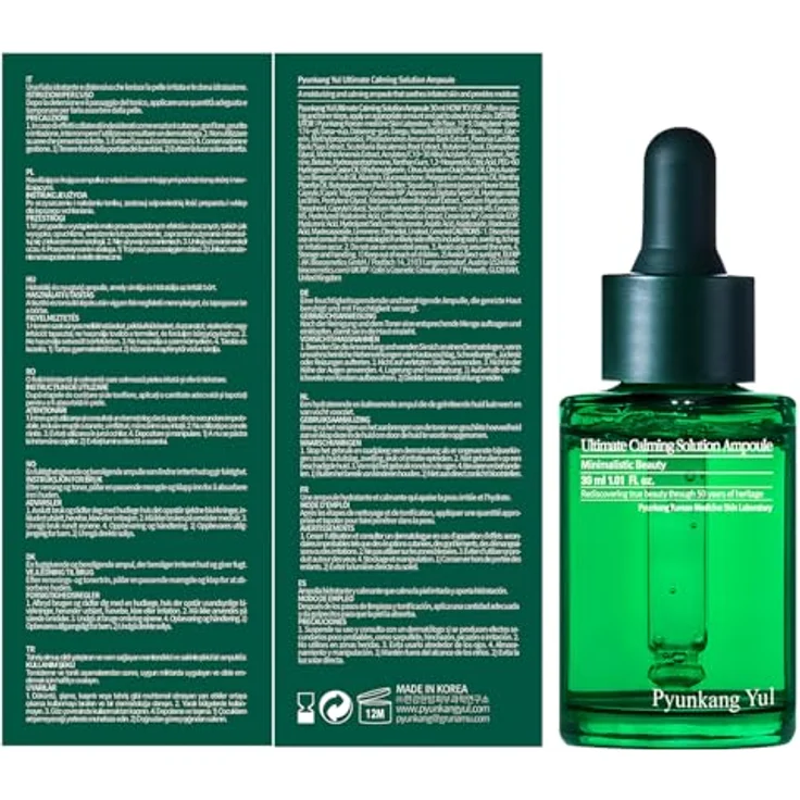 Pyunkang Yul Ultimative Beruhigungslösung Ampulle, 30ml Serum für empfindliche Haut mit Cica & Teebaum zur intensiven Rötungsberuhigung, koreanische Hautpflege – Bild 2