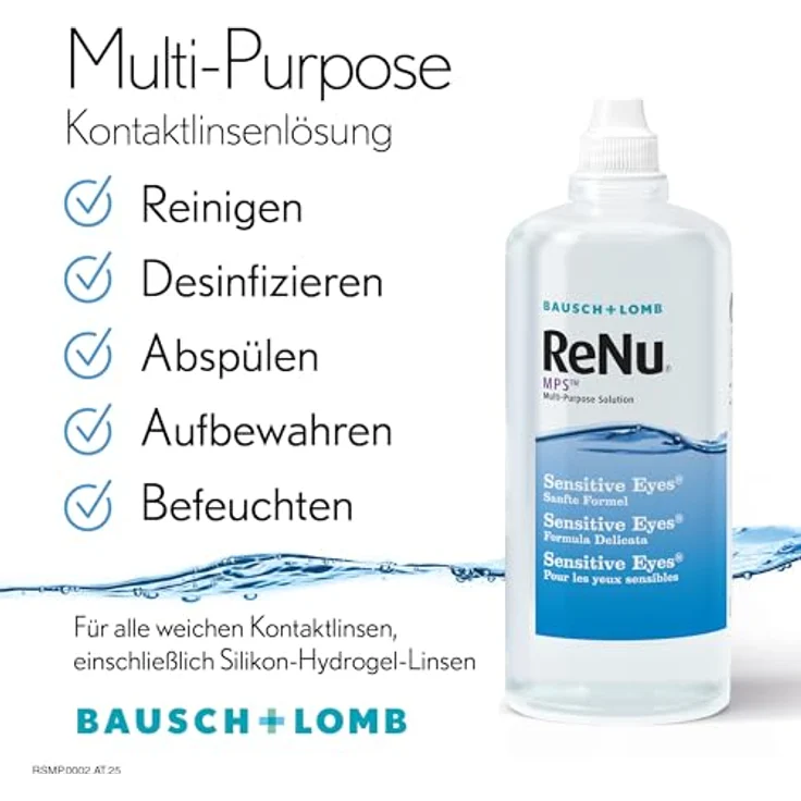 ReNu MPS Sensitive Eyes 6-Monats-Pack 6x 240 ML All-in-One-Lösung zur Reinigung, Desinfektion & Aufbewahrung – Bild 7