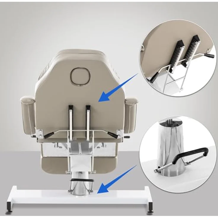 CLP Massageliege Split, hydraulisch verstellbar, mit Kunstleder-Bezug, schwarz - Preisvergleich – Bild 6