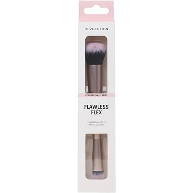 Revolution Flawless Flex Duo Brush, Puderpinsel für makellosen Teint, 1 Stück
