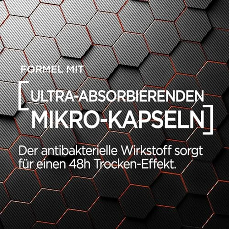 L'Oréal Men Expert Deo Roll-On Carbon Protect 6er Vorratspack 4in1 Schutz beim Sport gegen Schweiß Geruch Bakterien und weiße Rückstände 6 x 50 ml – Bild 3