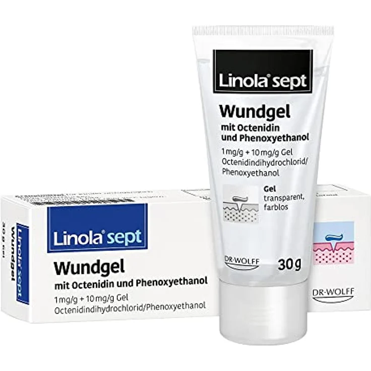 Linola sept Wundgel 30 g, Wunddesinfektion mit Octenidin und Phenoxyethanol für Schürf- und Schnittwunden – Bild 1
