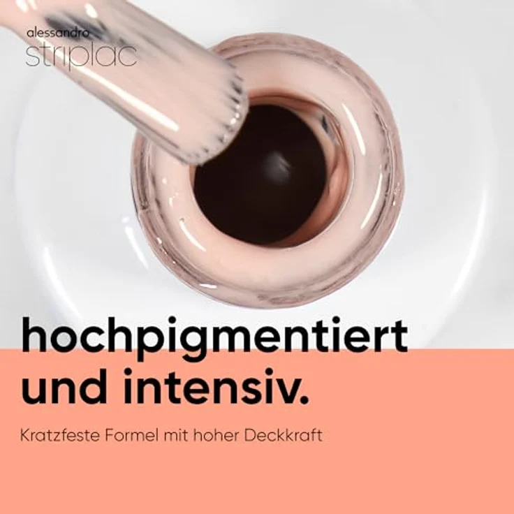 alessandro Striplac UV-Nagellack Creme de la Creme, Deckend & Kratzfest bis zu 15 Tage, Leichtes Auftragen, Schonende Abziehtechnologie, Vegan, Beige, 6,5ml – Bild 3