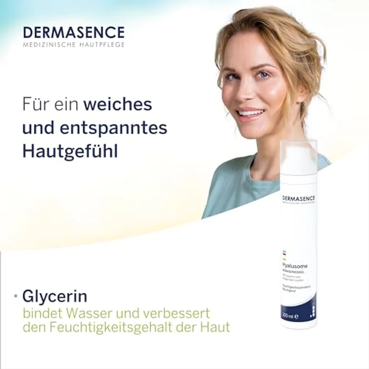 DERMASENCE Hyalusome Reinigungsgel, 100 ml - milde, feuchtigkeitsspendende Gesichtsreinigung für trockene Haut - Auf Basis pflanzlicher Öle und - rückfettend - ideal für die Make-up-Entfernung – Bild 4