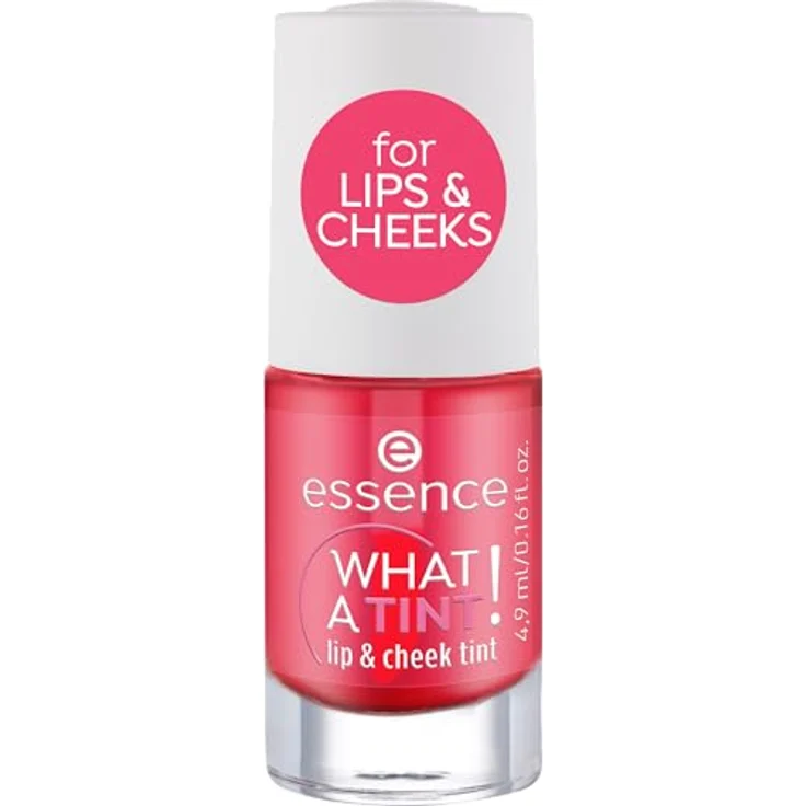 essence cosmetics WHAT A TINT! lip & cheek tint, Rouge, Nr. 02, langanhaltend, sofortiges Ergebnis, natürlich, vegan, ölfrei, ohne Parabene, Nanopartikel frei, 1er Pack (4.9ml), Rot – Bild 2