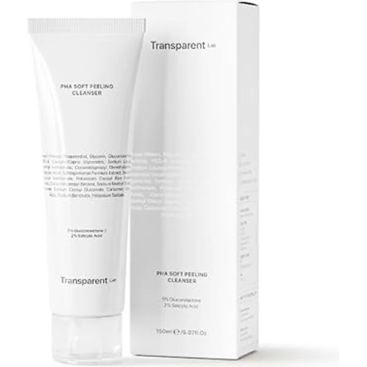 Transparent Lab PHA Soft Peeling Cleanser, 150 ml Gesichtsreinigung mit 5% Gluconolacton und 1% Salicylsäure für alle Hauttypen – Bild 7