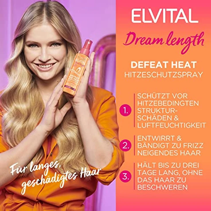 L'Oréal Paris Elvital L´Oréal Paris Elvital Dream Length Hitzeschutzspray 150.0 ml – Bild 3