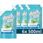 dusch das Flüssigseife Nachfüllbeutel Schutz + Hygiene – antibakteriell, mit Wachssubstanzen, 500 ml Nachfüllpack