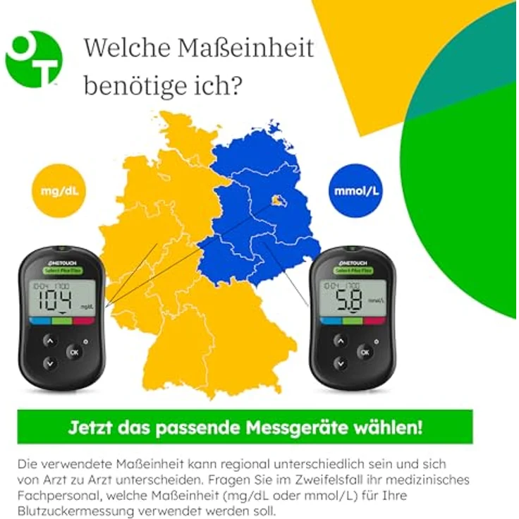 OneTouch Select Plus Flex® Blutzuckermessgerät, tragbares Testset mit 10 Teststreifen, Stechhilfe und Etui, mmol/L – Bild 4