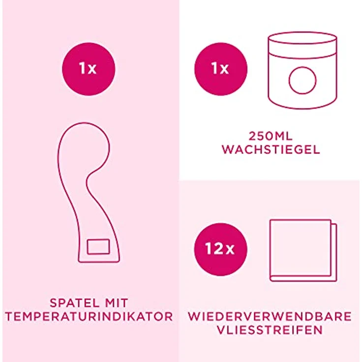 Veet Pure Zuckerpaste für Körper & Gesicht, 250 ml, langanhaltende Haarentfernung mit Vanilleblütenduft, inkl. Holzspatel & Stoffstreifen – Bild 3