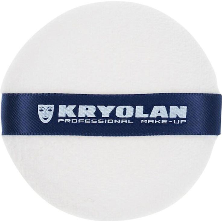 Kryolan Puderquaste Weiss, doppelseitig nutzbar und waschbar, 7 cm für gleichmäßiges Puderauftragen
