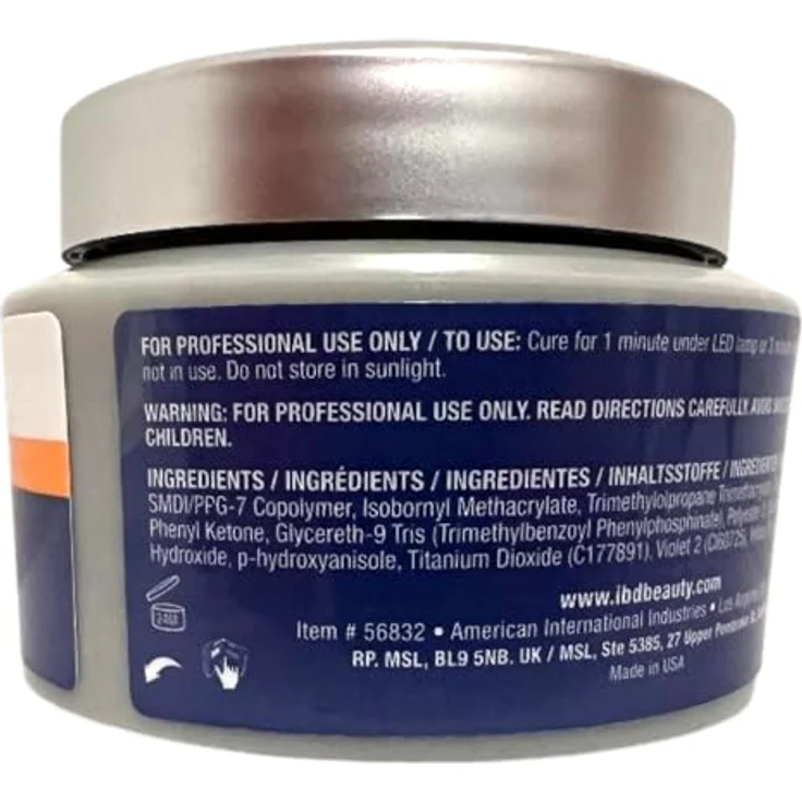 IBD Hard Gel – LED/UV Builder Gel Pink, 56 g – HEMA-FREE, für Nagelverlängerung und Verstärkung zu Hause, schnell härtend ohne Geruch – Bild 2
