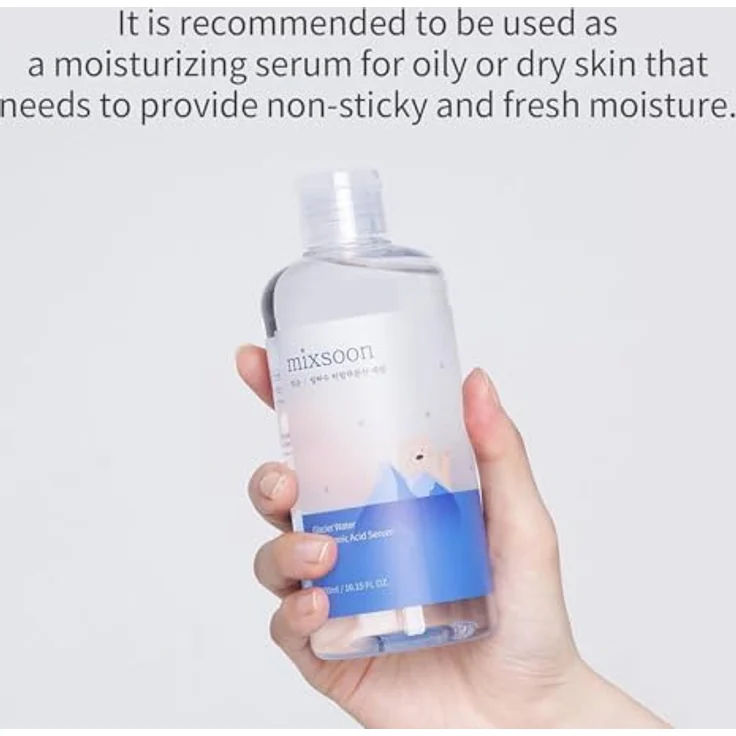 mixsoon Glacier Water Hyaluron Serum, 100 ml Gesichtsserum für Damen, vegan und nicht parfümiert, intensive Feuchtigkeitsversorgung – Bild 6