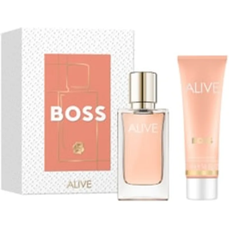 HUGO BOSS ALIVE Eau de Parfum und Bodylotion für Damen, Duftset in eleganter Geschenkschachtel mit floralen und holzigen Noten, 30 ml Parfum + 50 ml Bodylotion