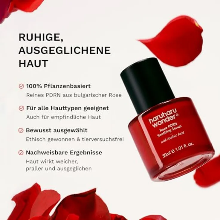 Haruharu Wonder Rose PDRN Soothing Serum, feuchtigkeitsspendendes Gesichtsserum für Regeneration und Hauterneuerung, 30 ml – Bild 6