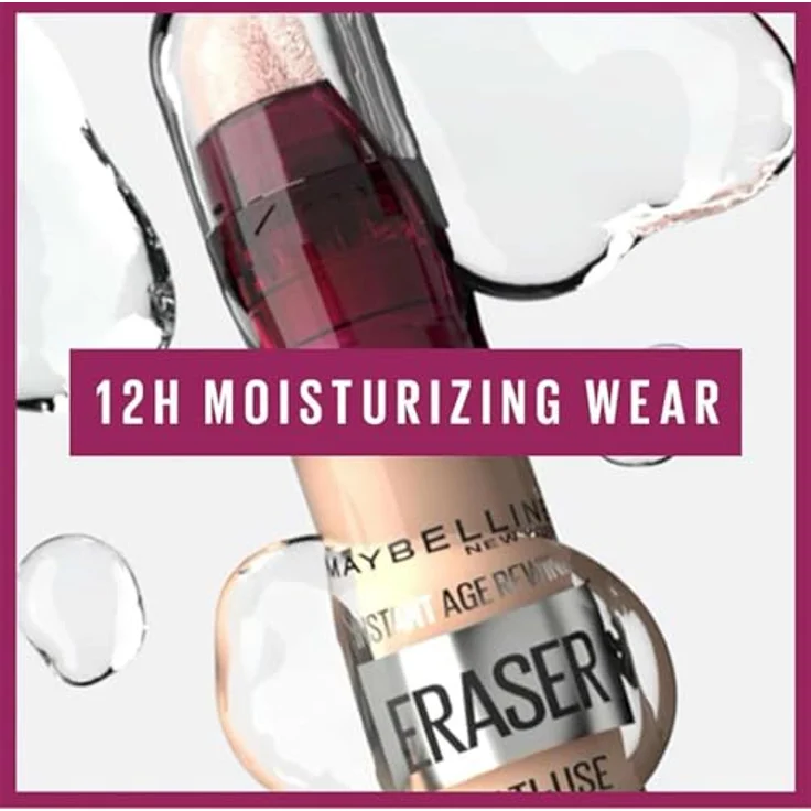 MAYBELLINE NEW YORK Instant Anti Age Eraser Flüssig-Concealer, hochpigmentiert mit Schwamm-Applikator, Farbton 10 Caramel, 6.8 ml – Bild 7