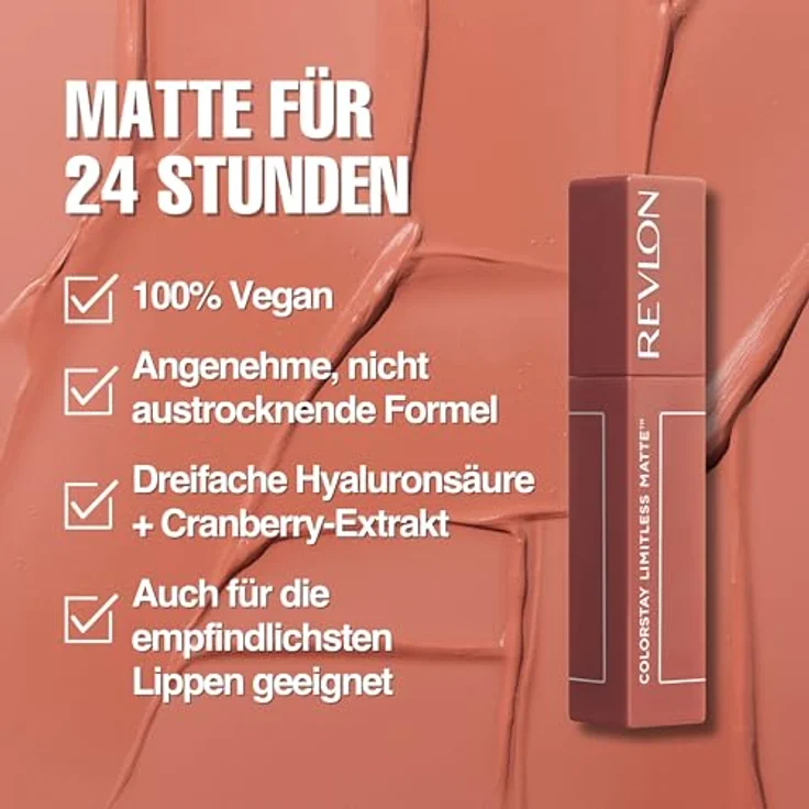 Revlon Cosmetics ColorStay™ Limitless Matte, langanhaltender Lippenstift mit mattierendem Effekt, Farbton 002 Poster Child, 5 ml – Bild 2