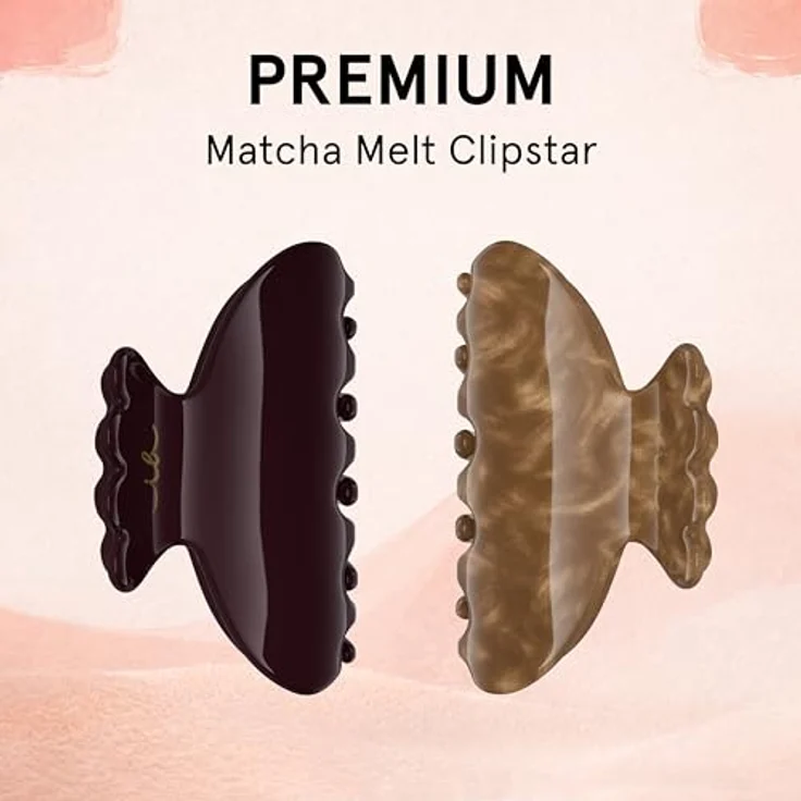 invisibobble Clipstar Premium Cocoa Haze, Haarklammer Damen in warmem Braun, 2er Set, haarschonend ohne Abdruck für dickes & feines Haar, Größe M – Bild 2