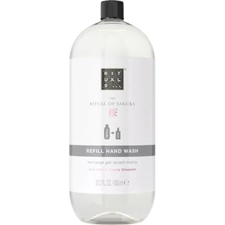RITUALS The Ritual of Sakura Refill Hand Wash, 600 ml, pH-neutrale Formel mit reismilch und Kirschblüten-Duft, veganfreundlich