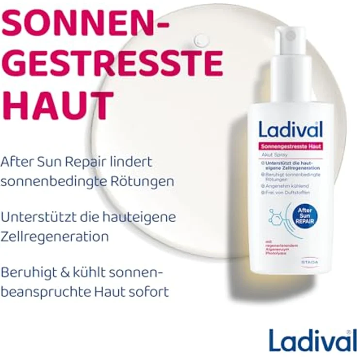 Ladival Sonnengestresste Haut Akut Spray, After Sun Repair mit Photolyase, feuchtigkeitsspendend und kühlend, 150ml – Bild 5