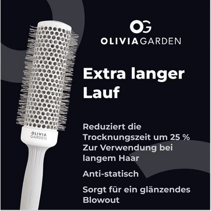 Olivia Garden - Expert Blowout Speed White and Grey Hairbrush- 45 – Bild 5