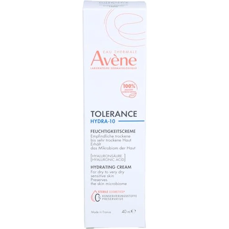 Avène Tolerance Hydra-10 Crema Hidratante 100% Natural 40ml, Gesichtscreme mit langanhaltender Wirkung, dermatologisch getestet – Bild 1