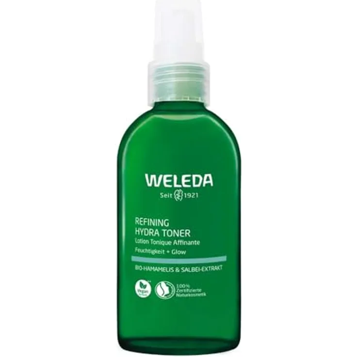 Weleda Bio-Hamamelis & Salbei-Extrakt Refining Hydra Toner, porenverfeinernd und feuchtigkeitsspendend, 150ml für normale bis Mischhaut