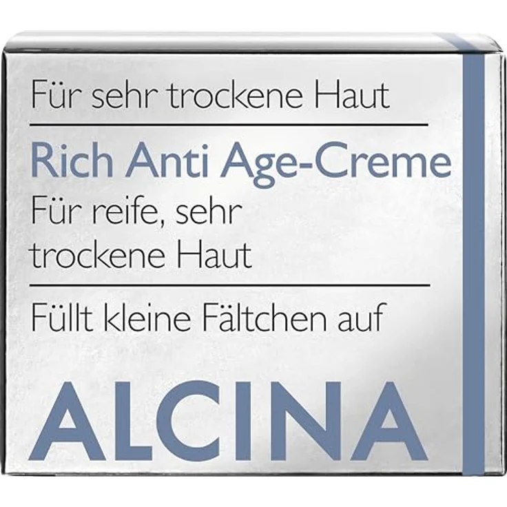 Alcina Rich Anti-Age, verjüngende Gesichtscreme für reife Haut mit Hyaluronsäure, 50 ml – Bild 3