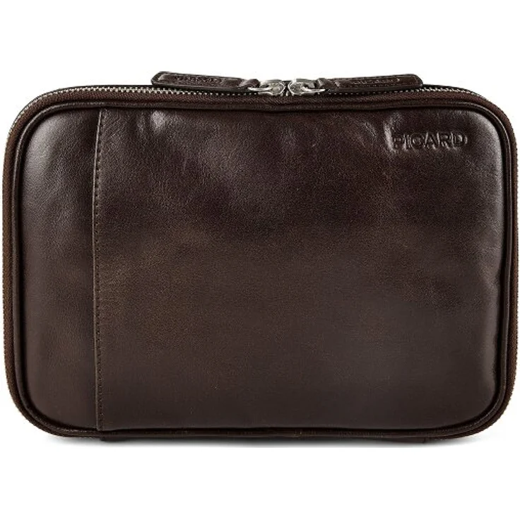 Picard Buddy Kulturbeutel aus 100% Leder, 24 cm, braun