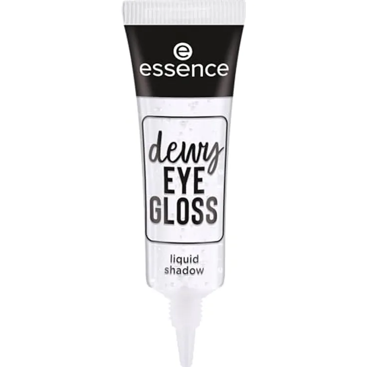 essence cosmetics dewy EYE GLOSS liquid shadow, Lidschatten, Nr. 01, Transparent, weichzeichnend, strahlend frisch, vegan, Nanopartikel frei, ohne Parfüm, ölfrei, 1er Pack (8ml)