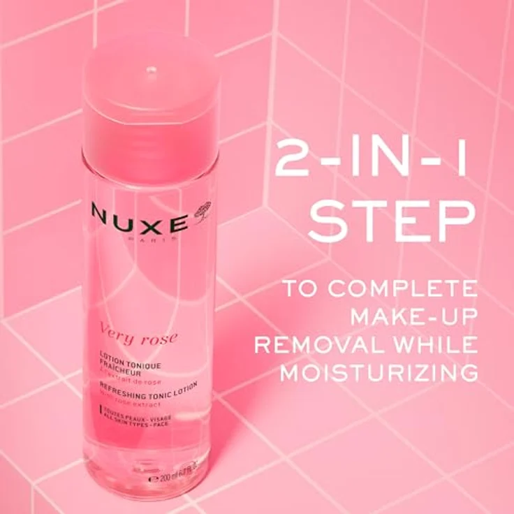 Nuxe Very Rose Refreshing Tonic Lotion, Gesichtswasser für Damen mit Rosenextrakt, 200 ml – Bild 2