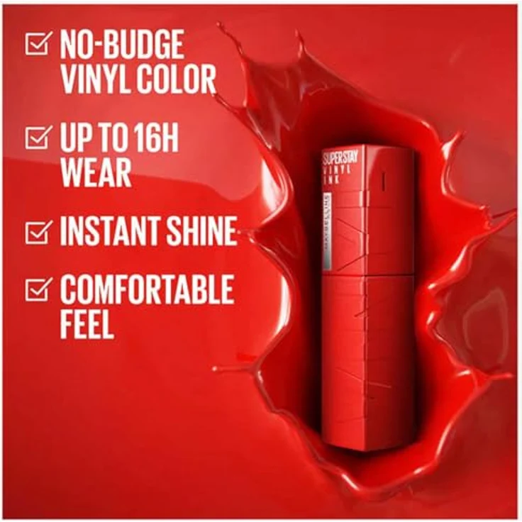 Maybelline SuperStay® Vinyl Ink Liquid Lippenstift 10 Lippy 4,2 ml  – Bild 6