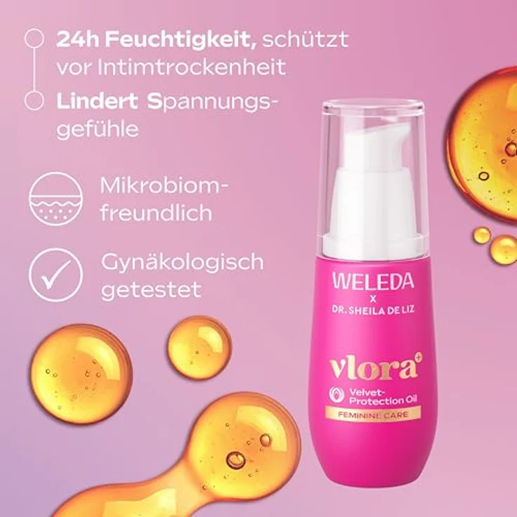Weleda Vlora+ schützendes Öl für Intimpartien, 30 ml, feuchtigkeitsspendend und hautschützend – Bild 4