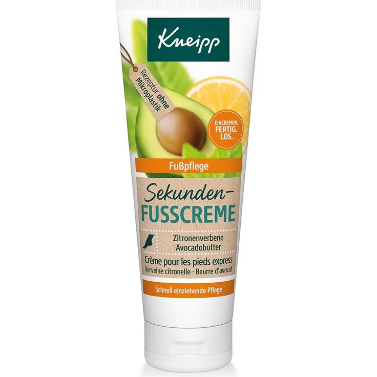 Kneipp Sekunden-Fußcreme Zitronenverbene - Avocadobutter Fußcreme 75 ml