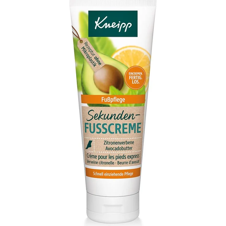 Kneipp Sekunden-Fußcreme Zitronenverbene - Avocadobutter Fußcreme 75 ml – Bild 1