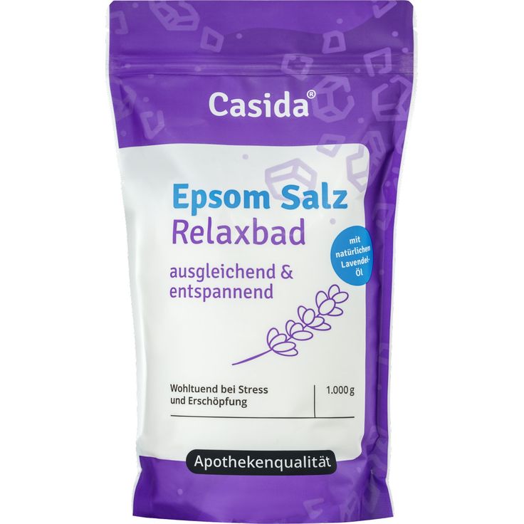 Casida Epsom Salz Relaxbad mit Lavendel Badesalz & Badebomben 1.0 kg