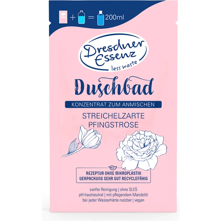 Dresdner Essenz Duschbad Konzentrat Streichelzarte Pfingstrose Duschgel 40 g