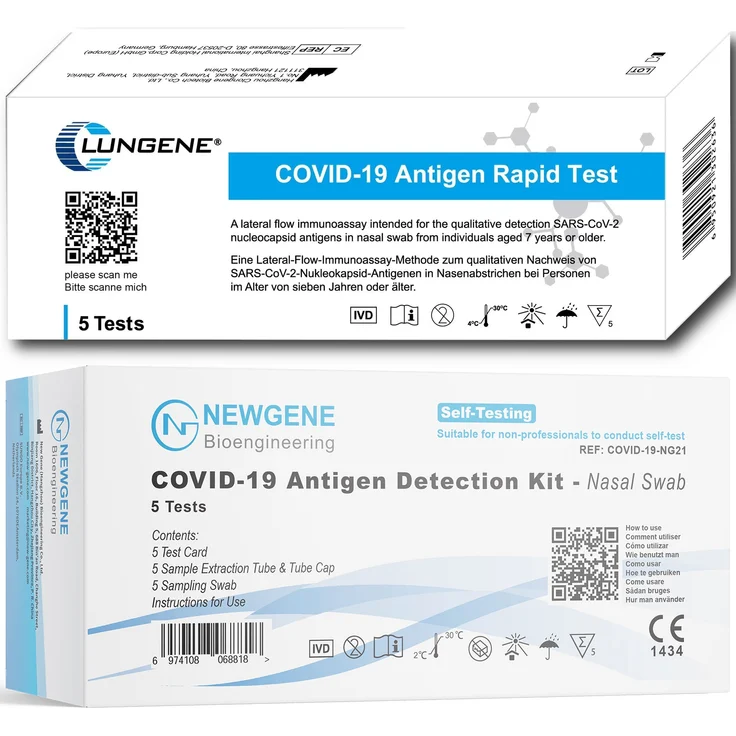 Clungene Antigen Schnelltest Nasal 5 Stück - Preisvergleich – Bild 1