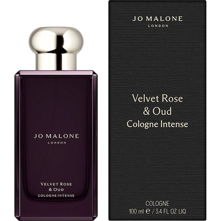 Jo Malone London Velvet Rose & Oud Cologne Intense, Unisex Herrenparfum, 100 ml, Opulente Damaszener-Rose mit rauchigem Oud
