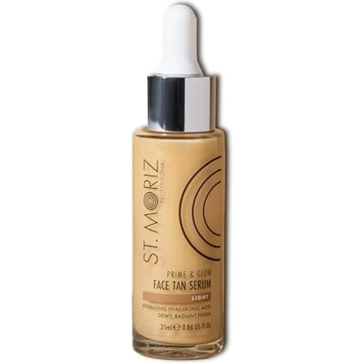 ST. MORIZ Professional Prime and Glow Face Tan Serum, 2-in-1 Selbstbräuner und Grundierung mit Hyaluronsäure und Squalan, dermatologisch getestet, 25ml – Bild 1