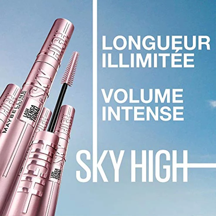 Maybelline New York Mascara, Volumen und Länge, Sky High – Tönung: Very Black, 7,2 ml – Bild 5