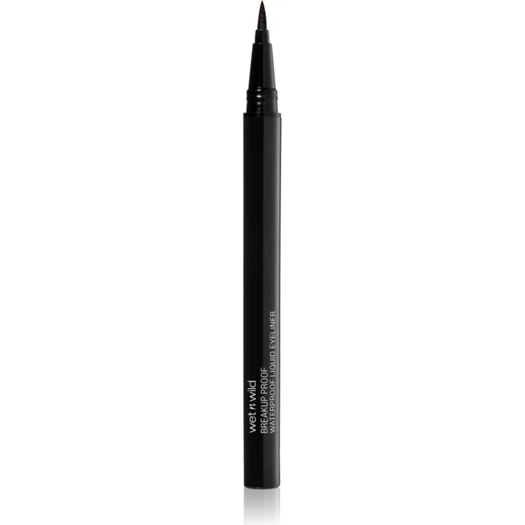 Wet n Wild Breakup Proof Eyeliner, Ultra Black, 0,9 ml, wasserfest und abriebfest mit ultra-dünnem Applikator