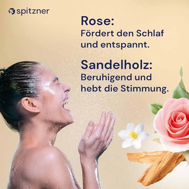 Spitzner Duschschaum Creme, 2 x 150 ml, sanfte Reinigung mit Jasmin-, Rosen- und Sandelholzduft, dermatologisch getestet, vegan und umweltfreundlich – Bild 4