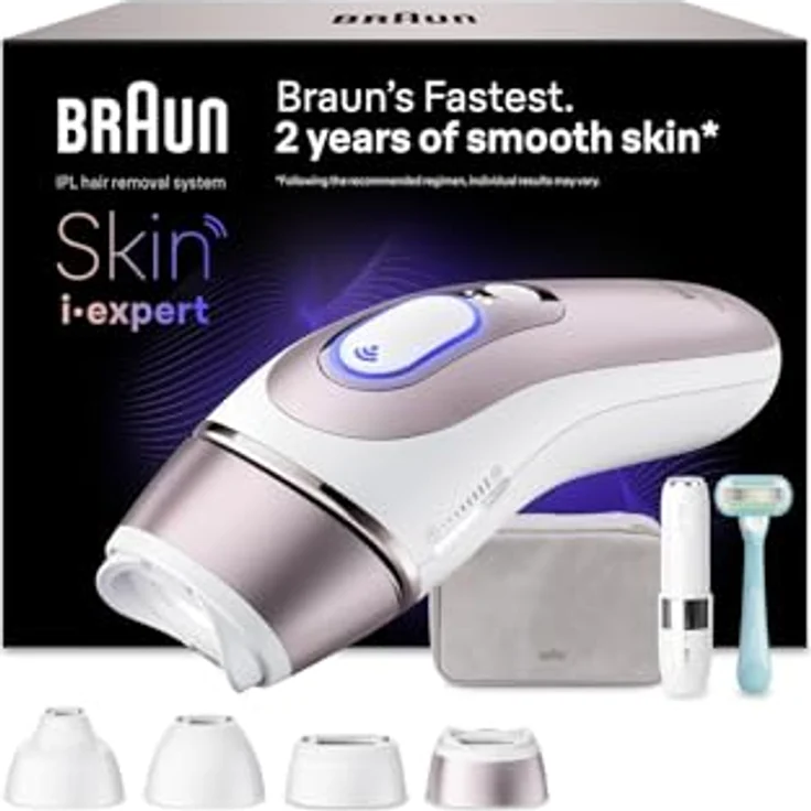 Braun Smart IPL Skin i·expert PL7432, intelligenter IPL-Haarentferner für Körper, Gesicht, Bikini- und Achselbereich, schmerzfreie Haarentfernung, mehrere Intensitätsstufen, App-kompatibel – Bild 2