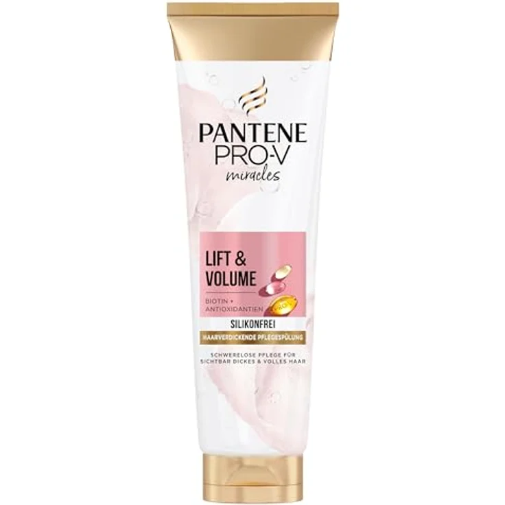 Pantene Pro-V Lift & Volume Haarverdickende Pflegespülung mit Biotin, Silikonfrei 160ml. Pro-V Miracles Pflegespülung, Angereichert mit Antioxidantien. Sichtbar Dickeres und Volleres Haar, Pantene Conditioner – Bild 1