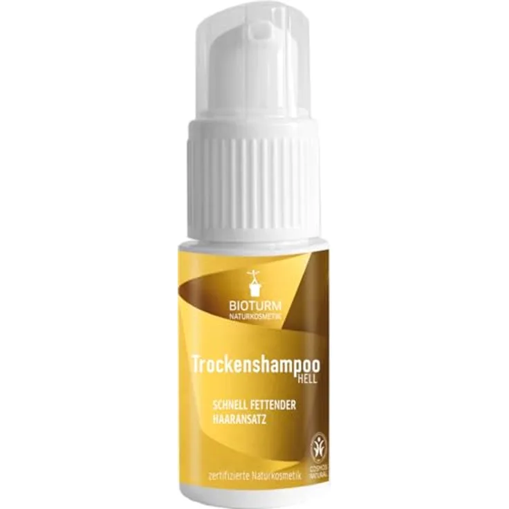 Bioturm Trockenshampoo - hell 20g, sofortiger Frische-Effekt mit Bio-Maisstärke und Bio-Tapiokastärke