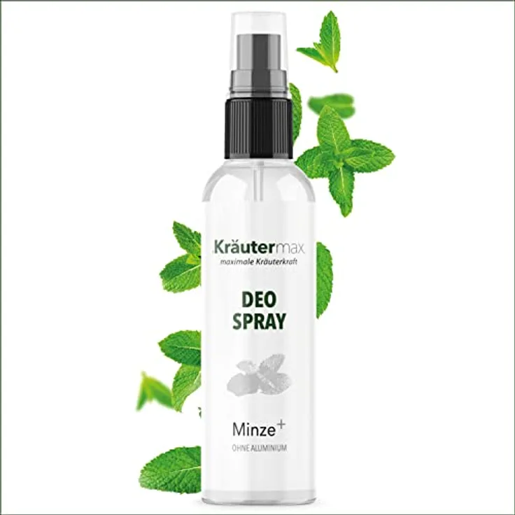 Minze Deo ohne Aluminium im praktischen Sprüher - fruchtiger Minze Damen-Duft für frische & wohlbefinden den ganzen Tag über - Deo Spray aus Mint, Salbei & Lemongras 100 ml