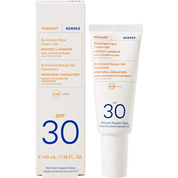 KORRES Yoghurt SonnencremeGel für das Gesicht, SPF30, 40 ml, ideal für sensible Haut geeignet – Bild 2