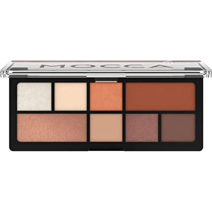 Catrice The Hot Mocca Eyeshadow Palette, Lidschatten, Braun, 8 Braun-Töne, schimmernd, metallisch, matt, vegan, ohne Mikroplastikpartikel, Nanopartikel frei, ohne Parfüm, 1er Pack (9g) – Bild 2